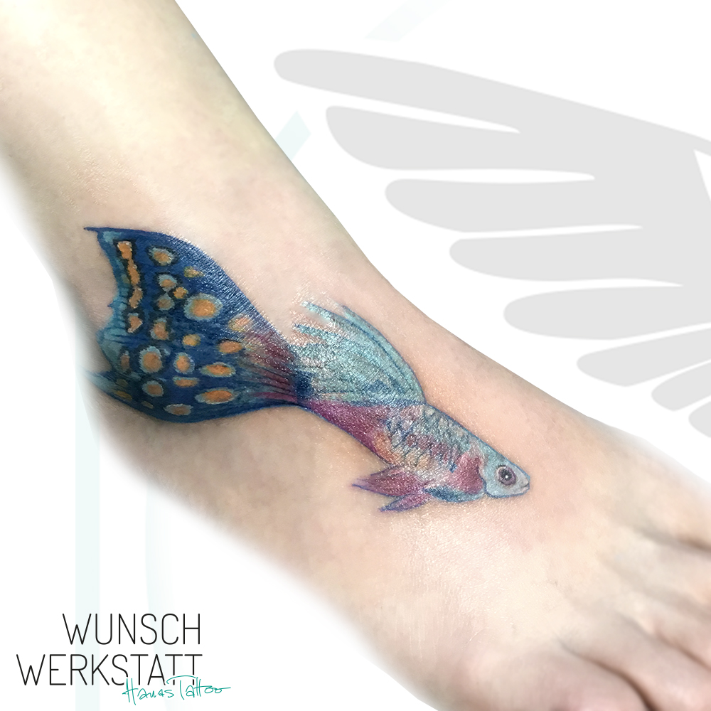 Tattoo Fisch bunte Farben