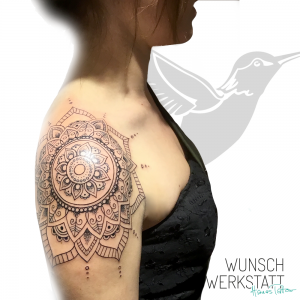 Henna Tattoo Mandala Schulter Hanas Wunschwerkstatt