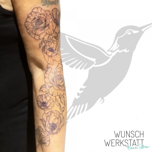 Hanas Wunschwerkstatt Tattoo Mohnblumen minimalistisch