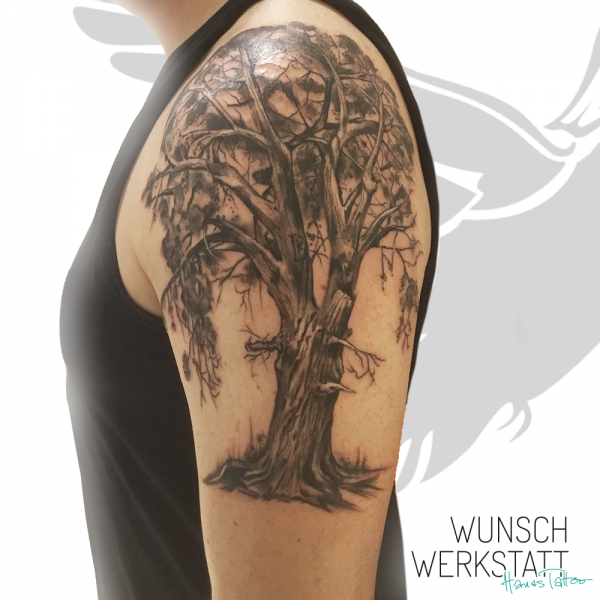 Tattoo Wunschwerkstatt Arm Baum